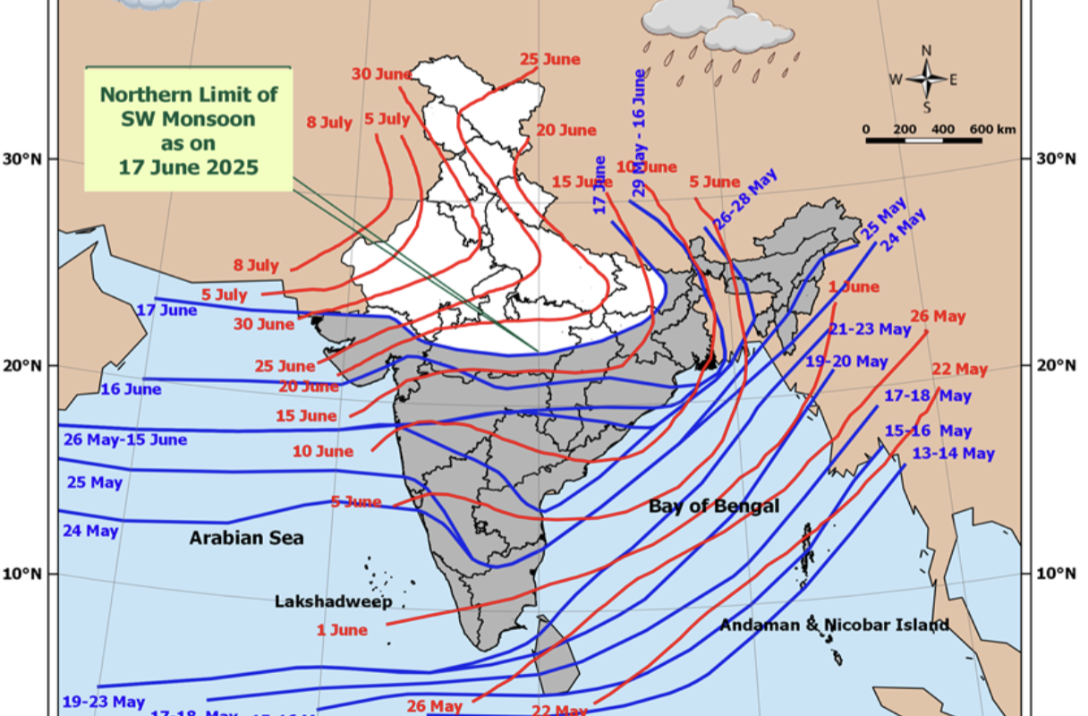 South-West Monsoon – 17th June 2025